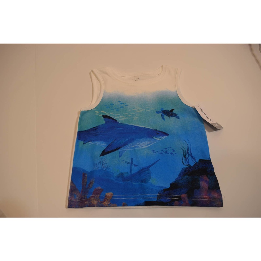 NWT Carter's Gender Neutral‎ Tank Size 24mo w/ Shark Ocean Design